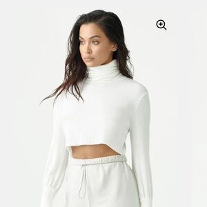 Joah Brown Brooklyn Turtleneck Ivory Rib Sweater Knit